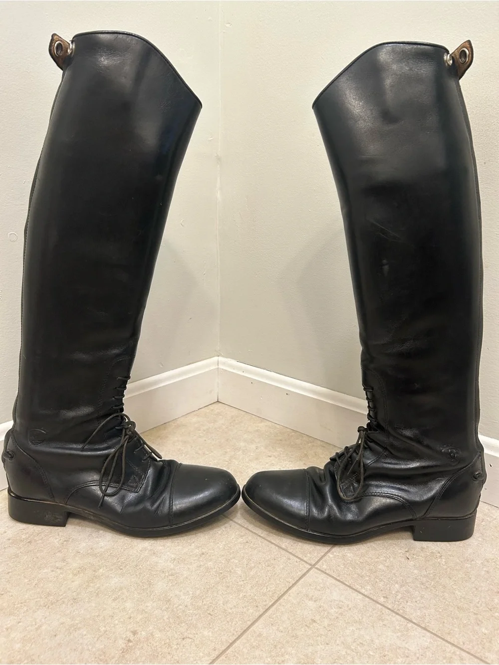 Ariat Black Over-The-Knee Lace-Up Riding Boots